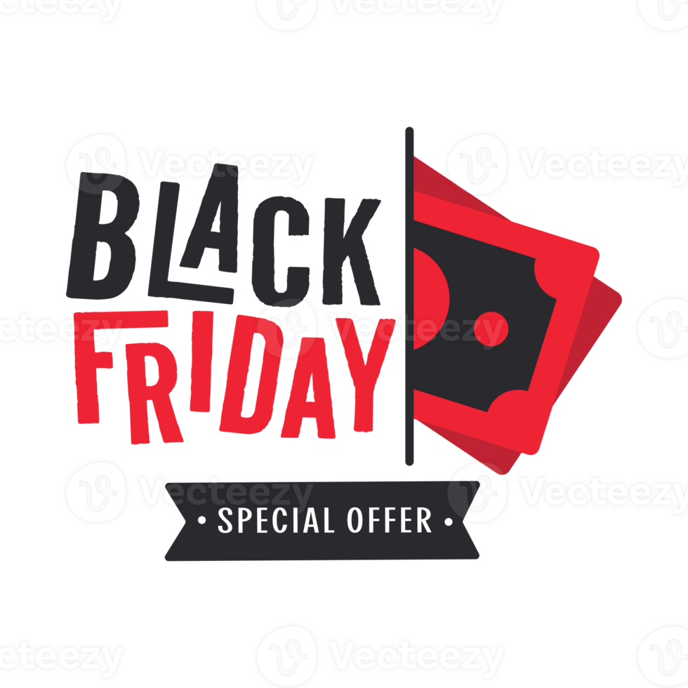 Black Friday banner. Special discount offer design. Product discount festival png