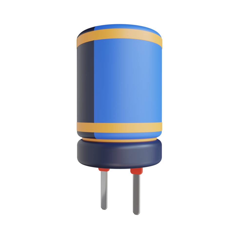 Electronic capacitor icon AI Generative png