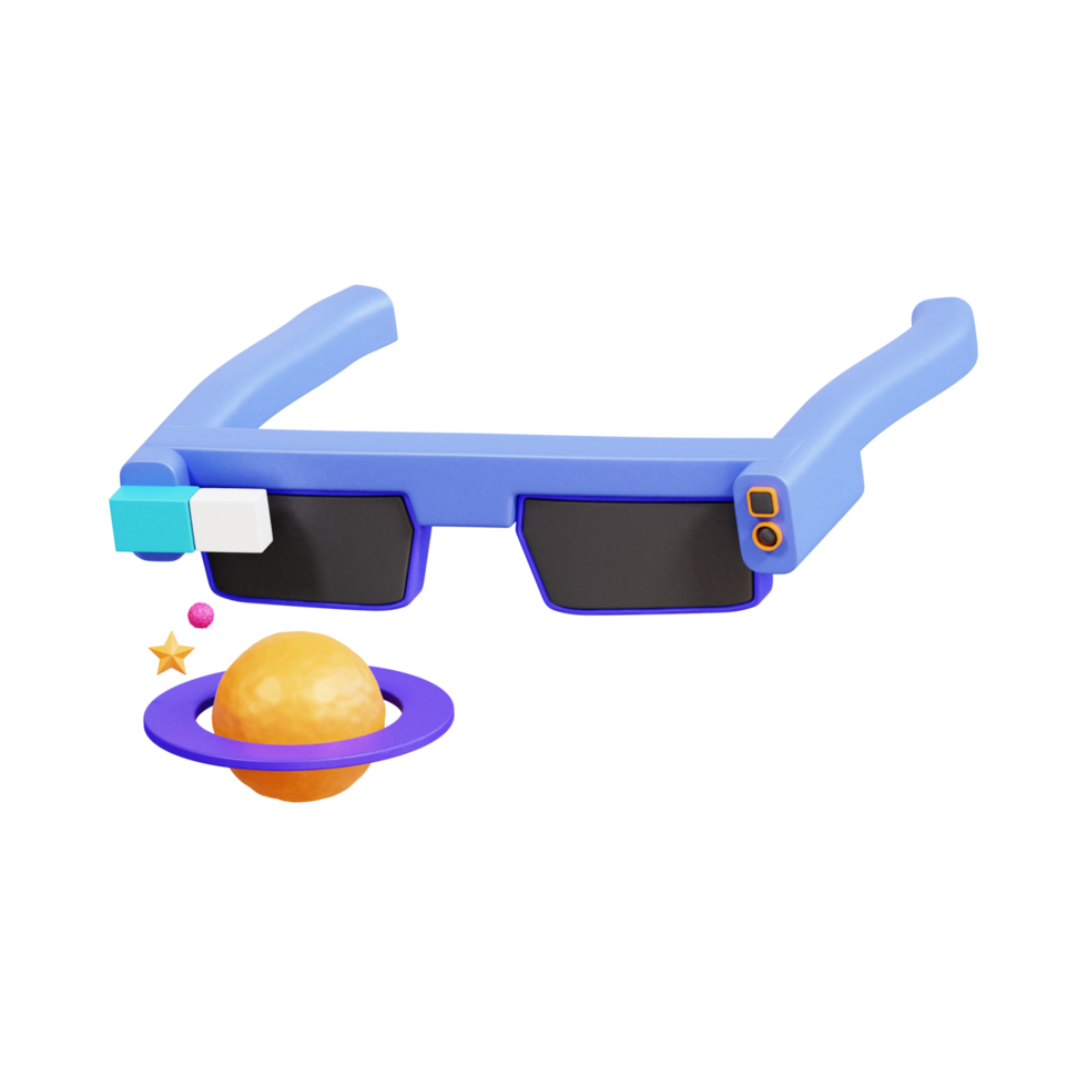 3d des lunettes png transparent ai génératif