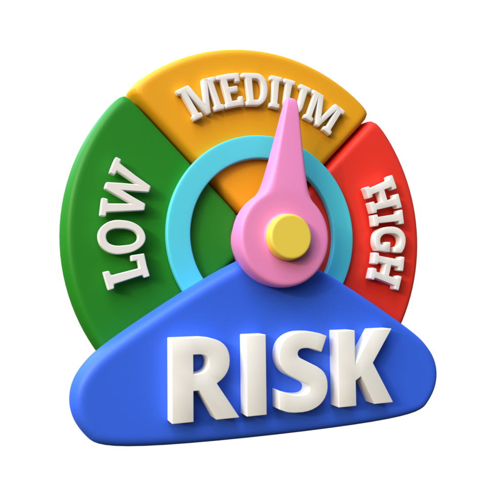 Investment Risk 3D Icon AI Generative png