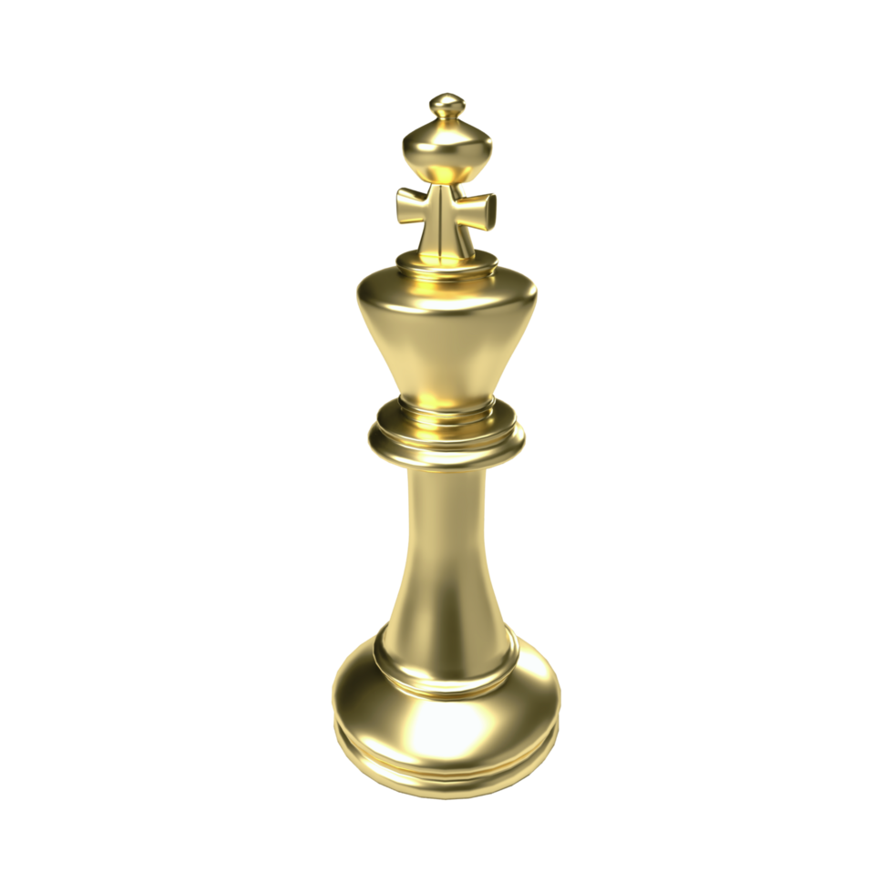 Chess Pawn Gold PNG AI Generative