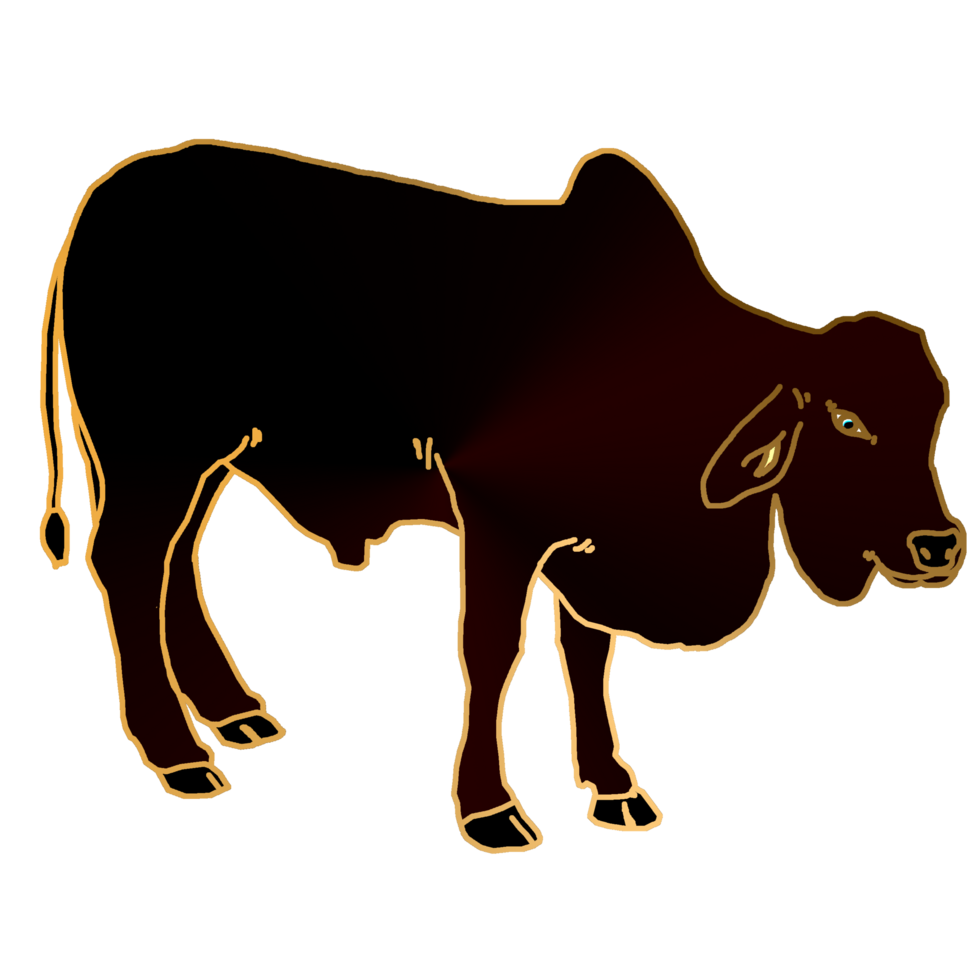 sticker logo of cow png