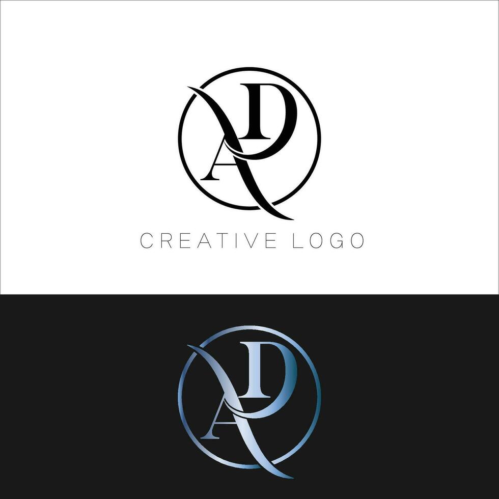 AD initial logo vector