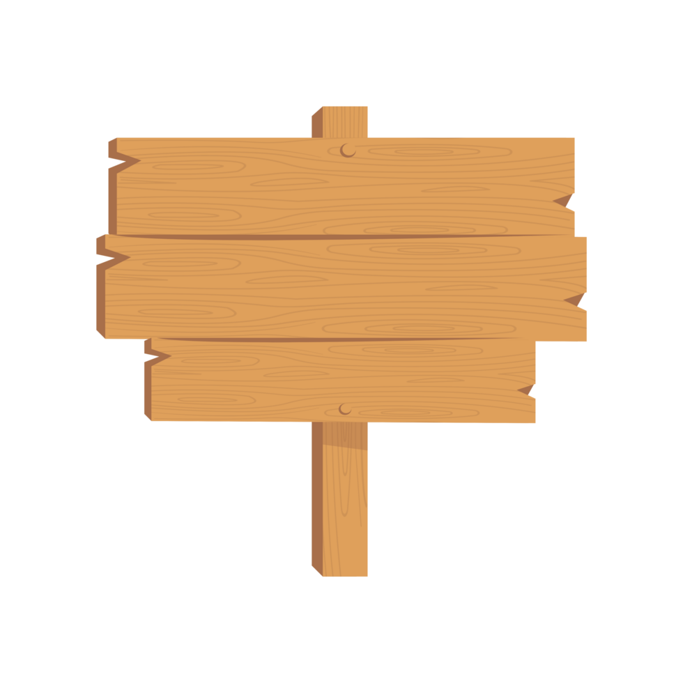 Wooden Sign Plain Empty 3d Four Stacked Planks List Generative Ai png
