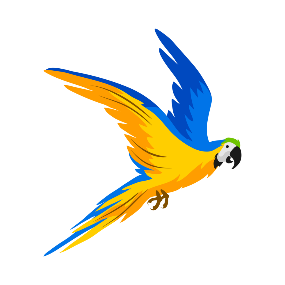 Blue-and-yellow Macaw Parrot Bird Generative Ai png