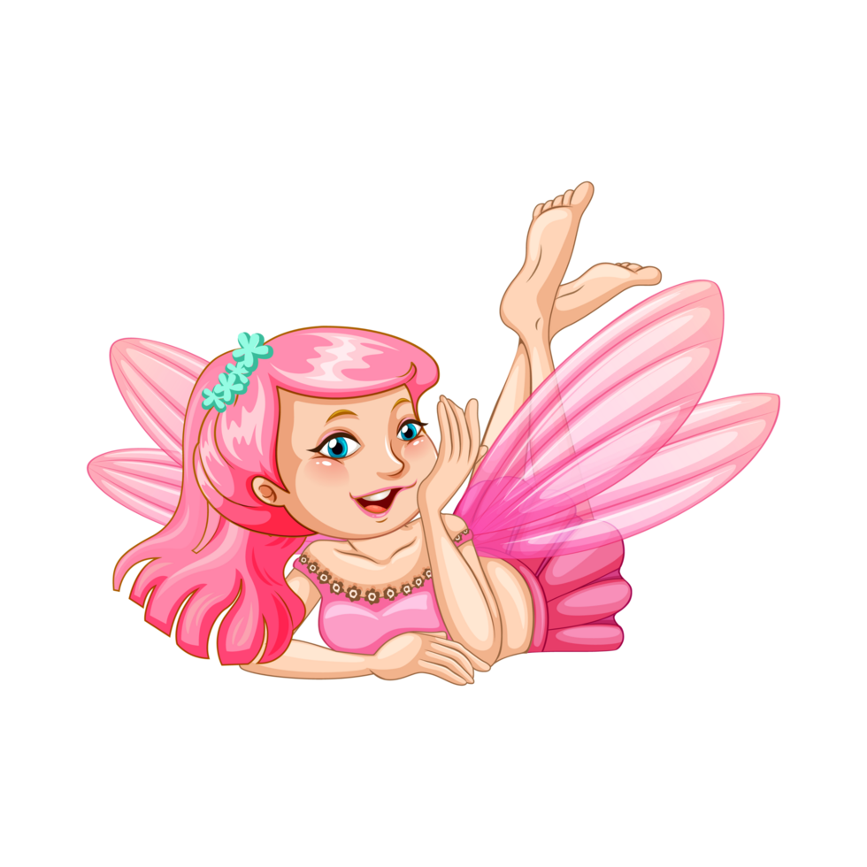 Pink fairy vector Generative Ai png