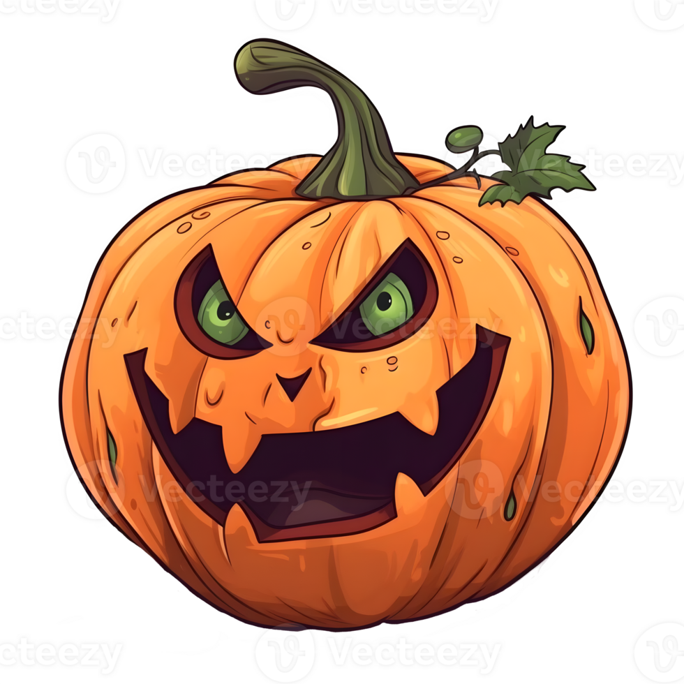 dessin animé citrouille d'halloween png