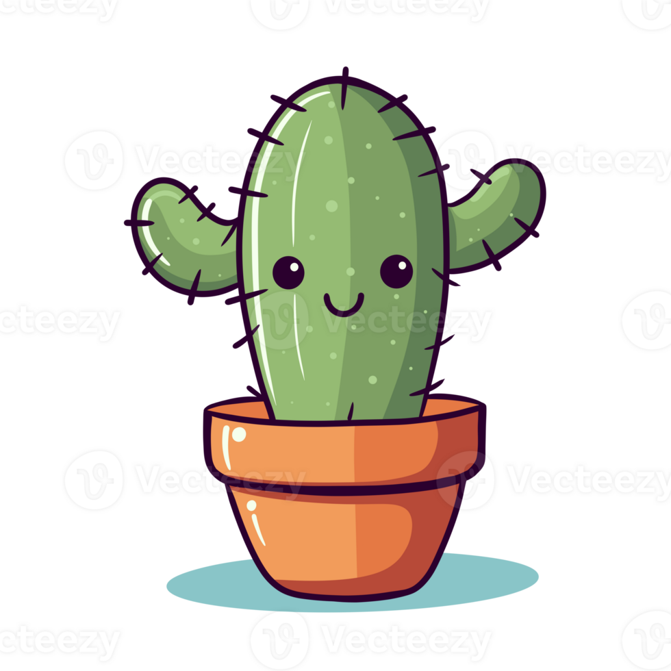 cute cactus illustation png