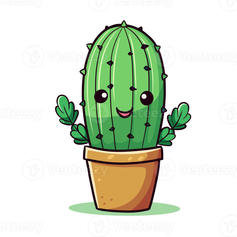 cute cactus illustation png