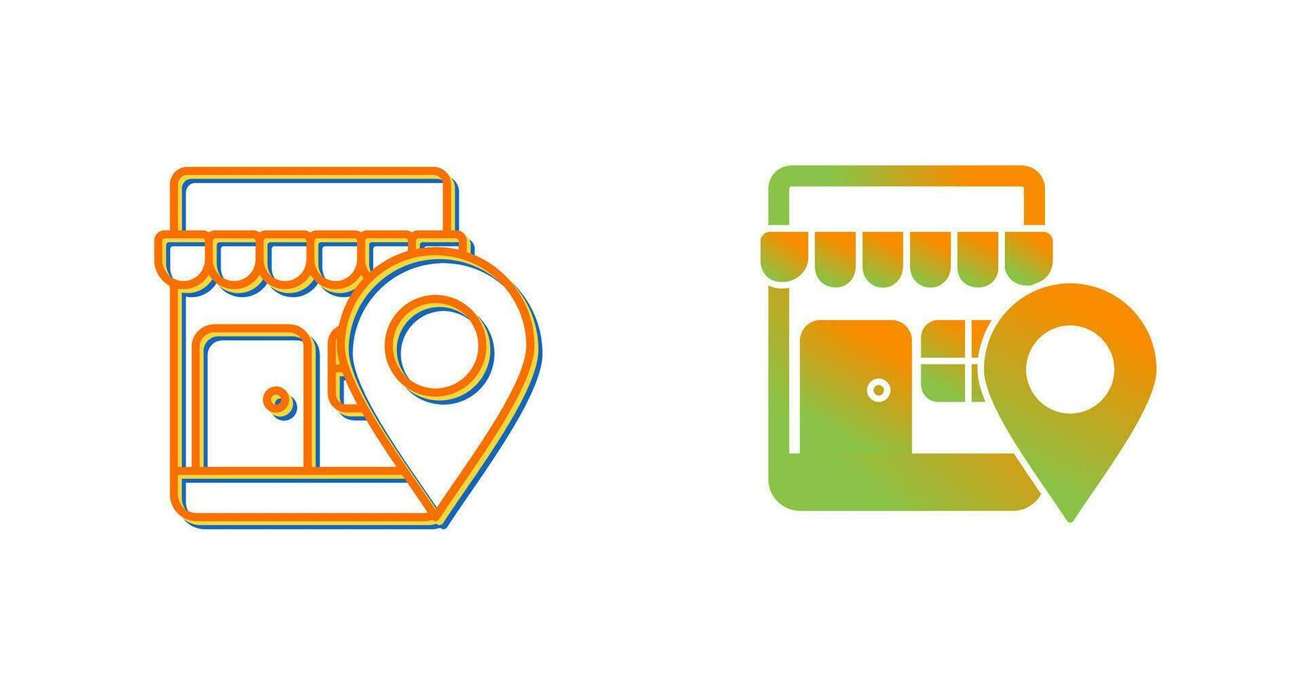 Shop Location Vector Icon