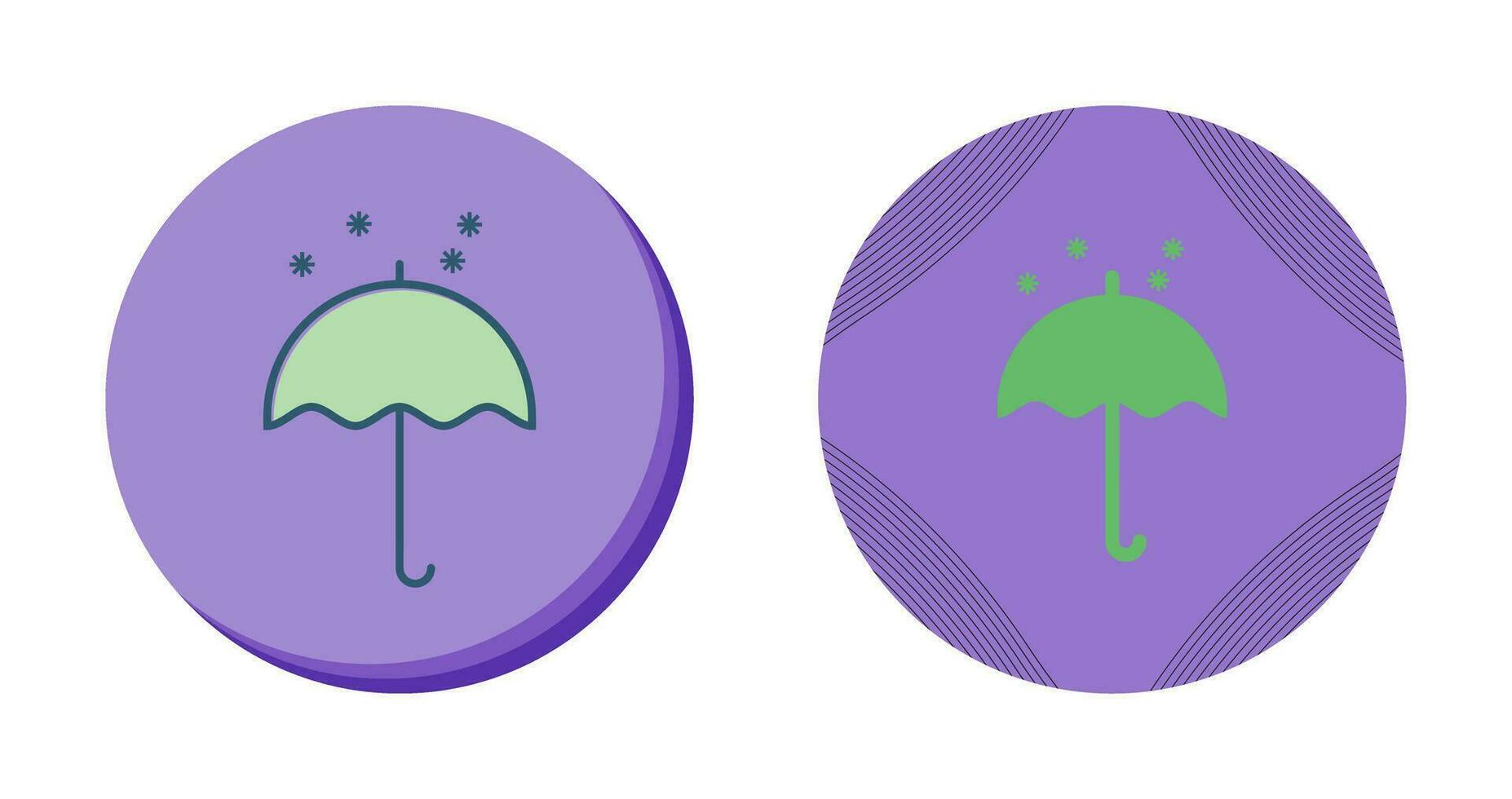 Umbrella with Snow Vector Icon