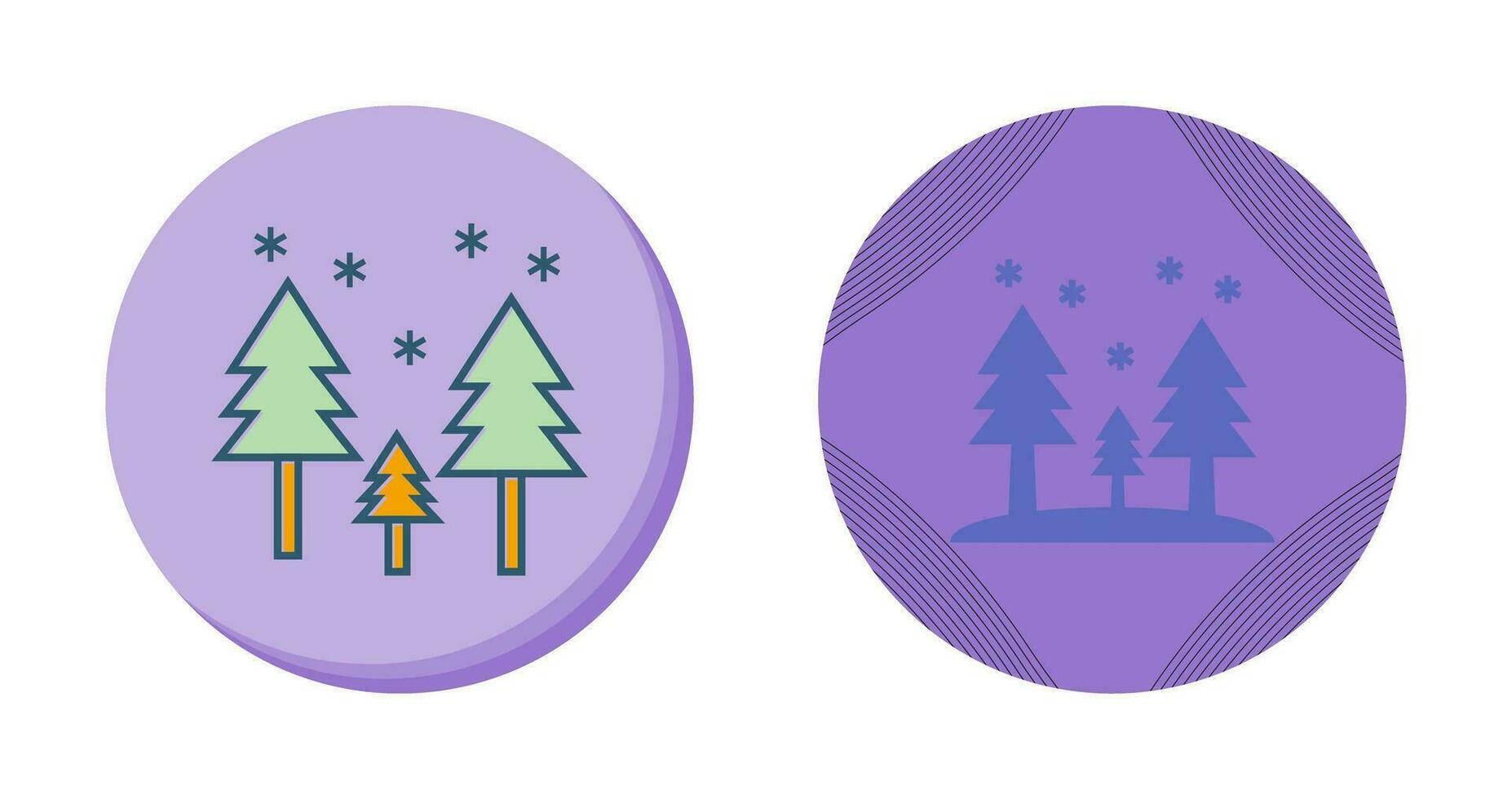 Snowing in trees Vector Icon