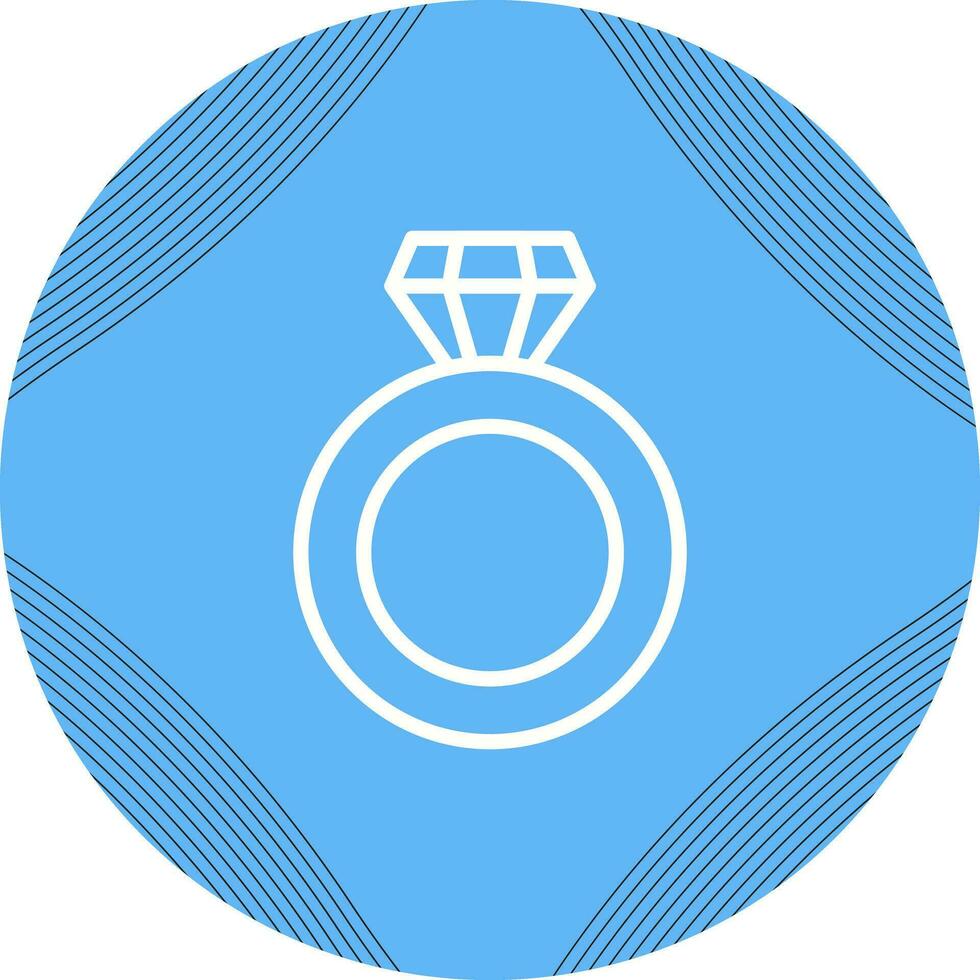 icono de vector de anillo de diamante