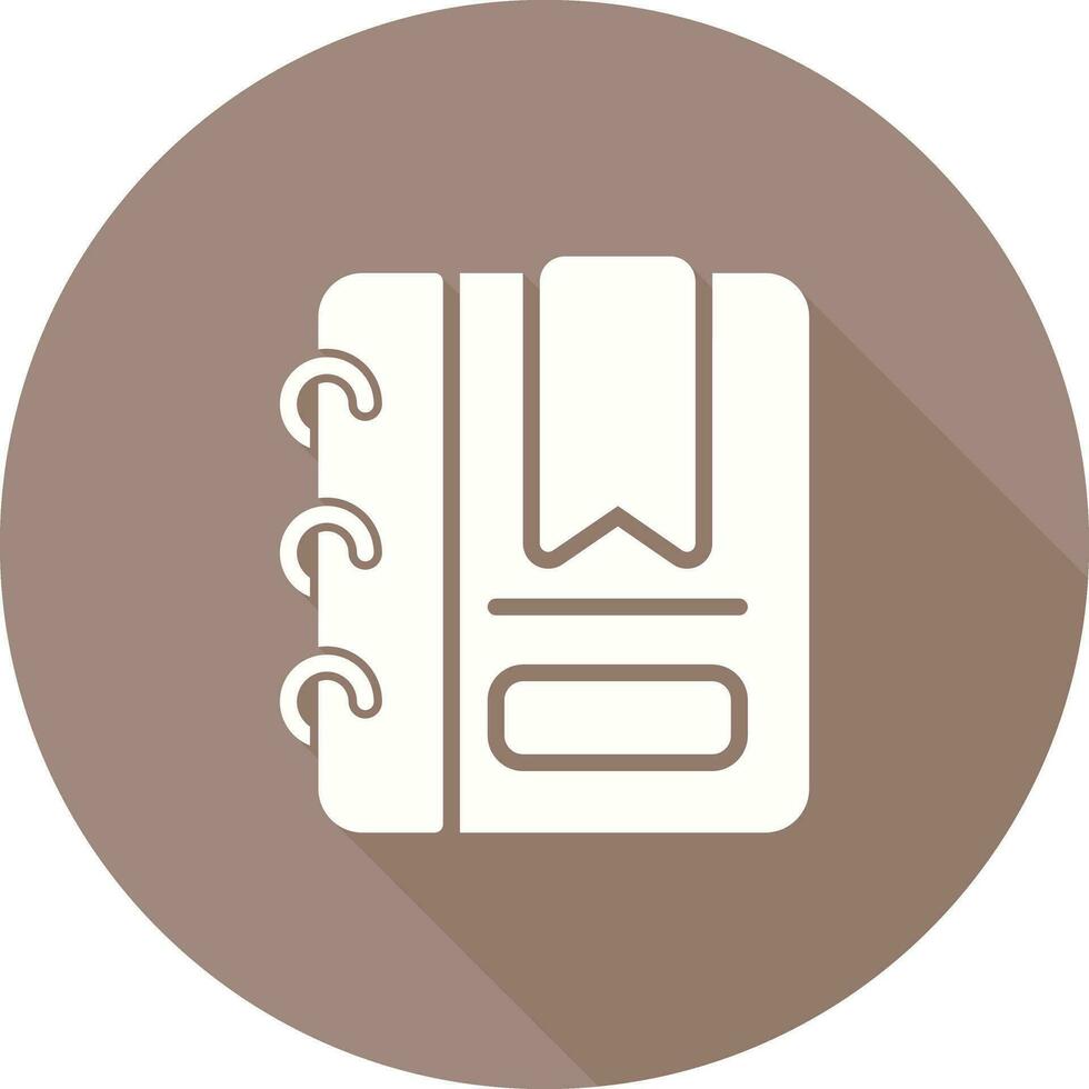 Writing pad with bookmark Vector Icon