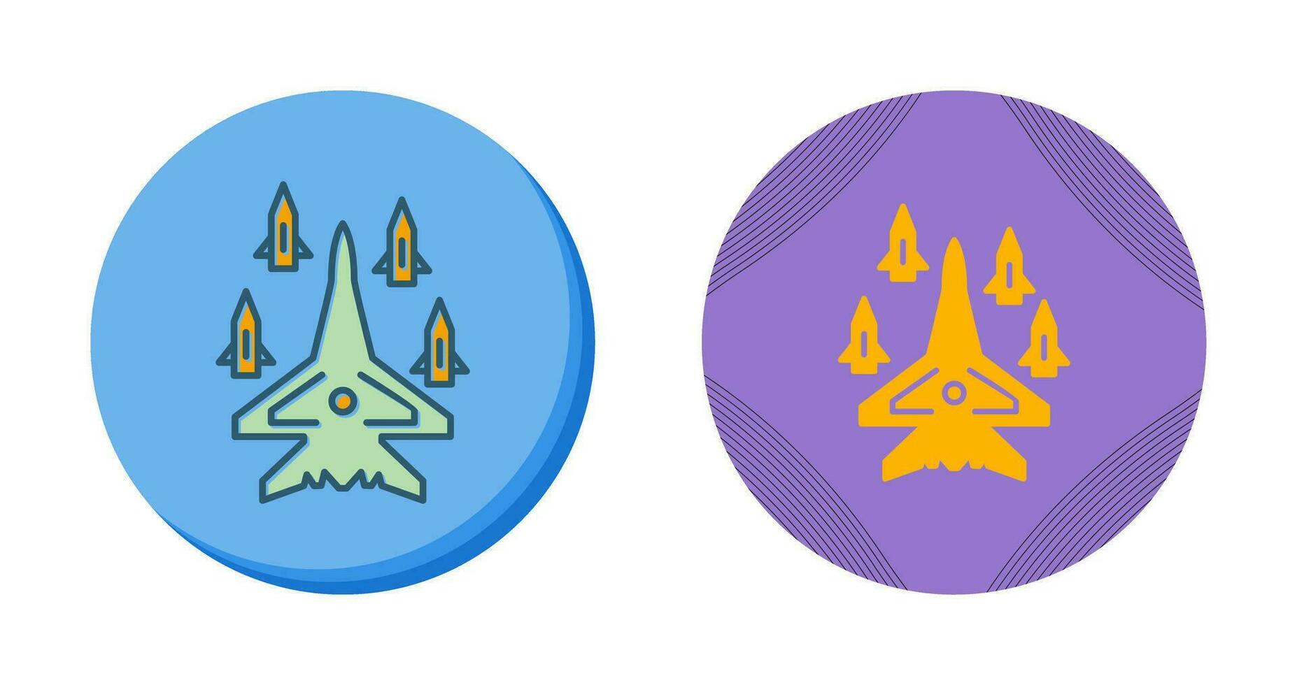 Plane dropping missil Vector Icon