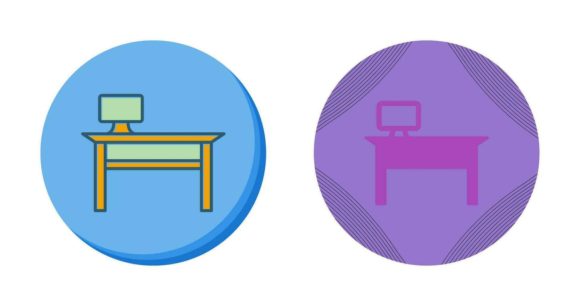 Office Desk Vector Icon