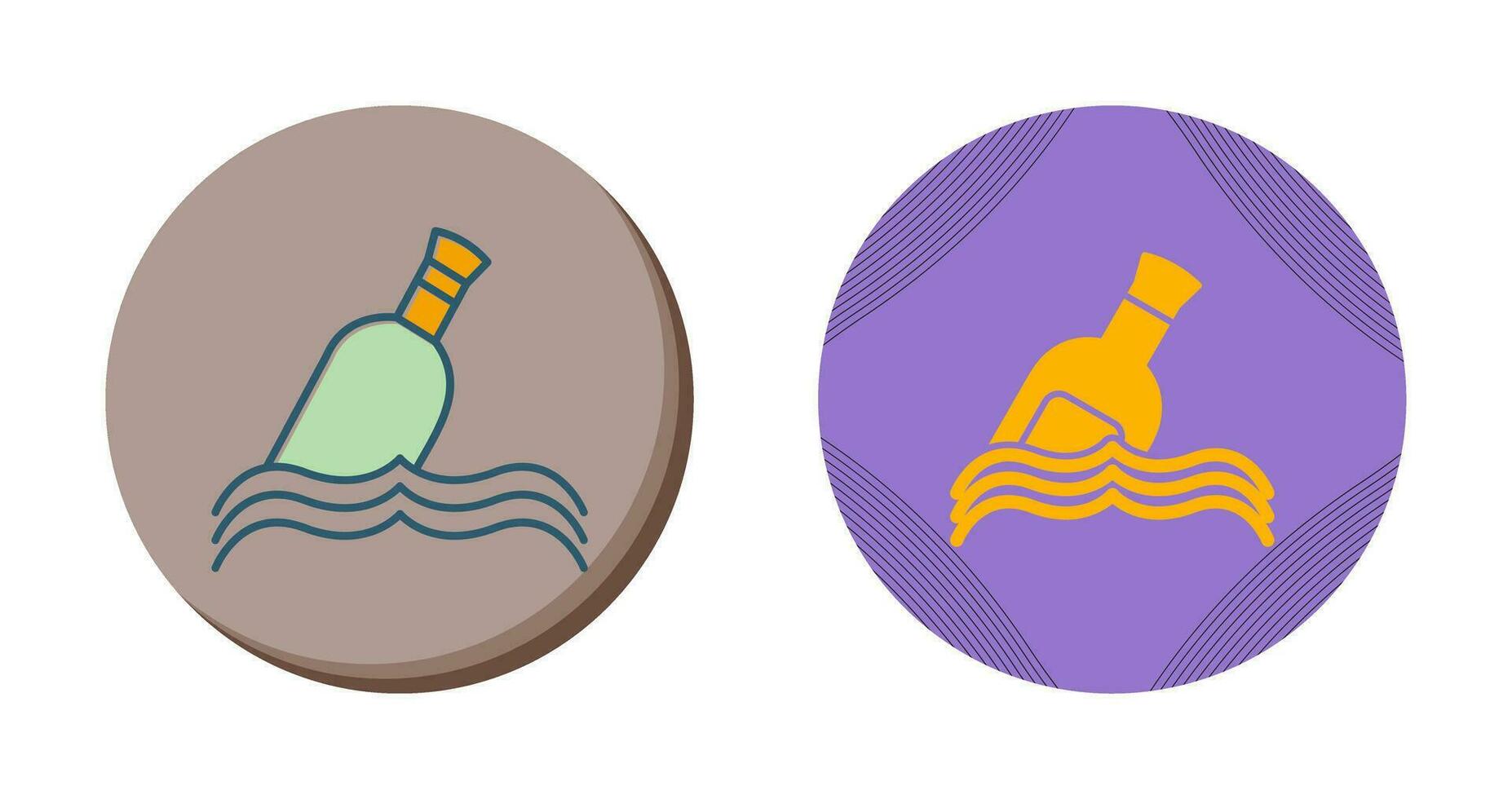Bottle in Water Vector Icon