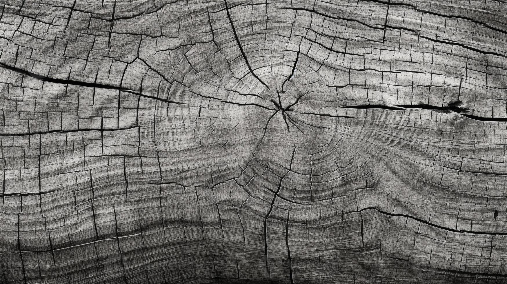 detallado textura de árbol ladrar en monocromo con un orgánico sentir, ideal para ambiental campañas ai generativo foto