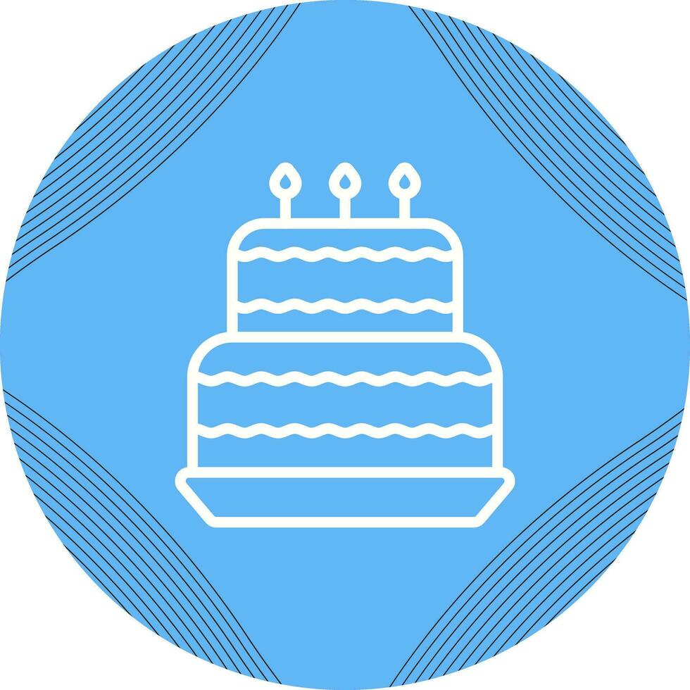 icono de vector de pastel de cumpleaños