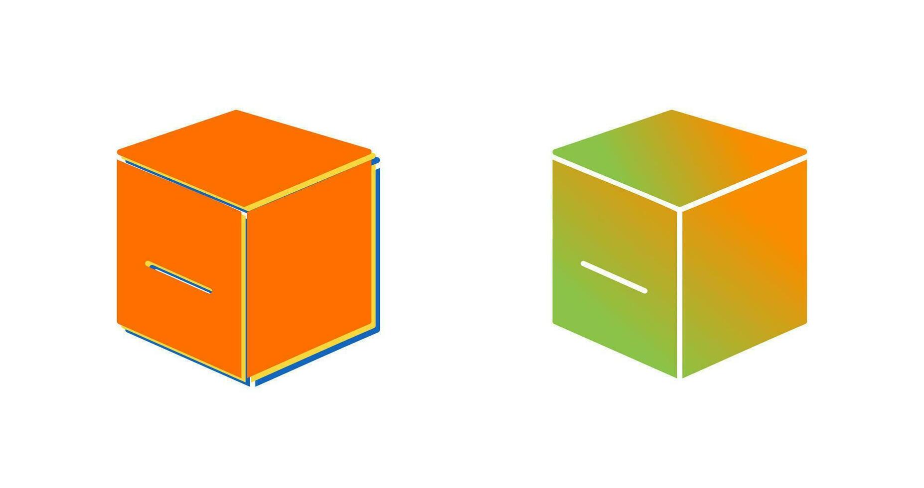 icono de vector de cubo