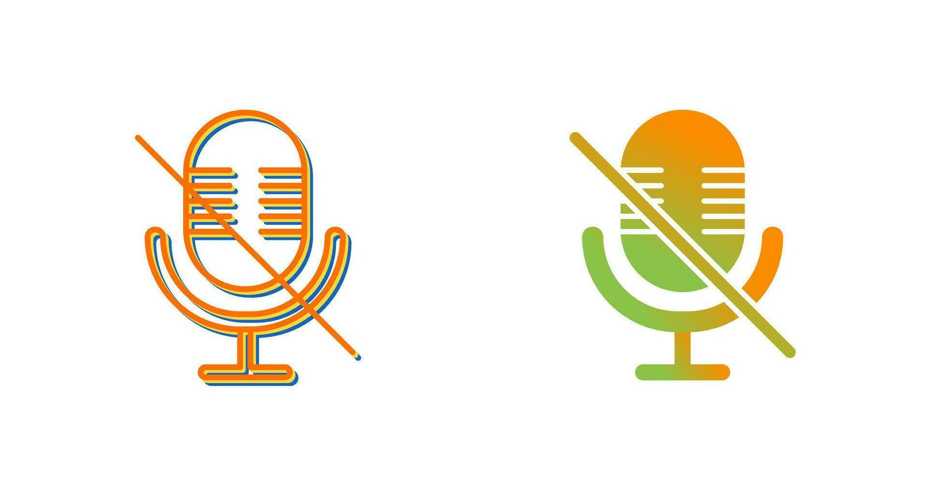 Microphone Mute Vector Icon