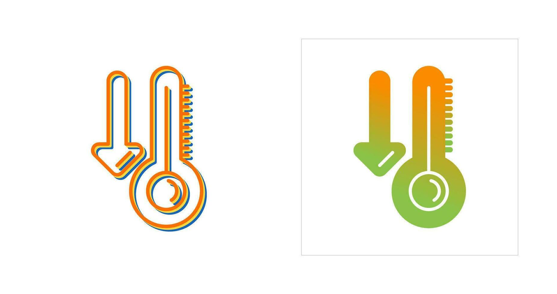 icono de vector de baja temperatura