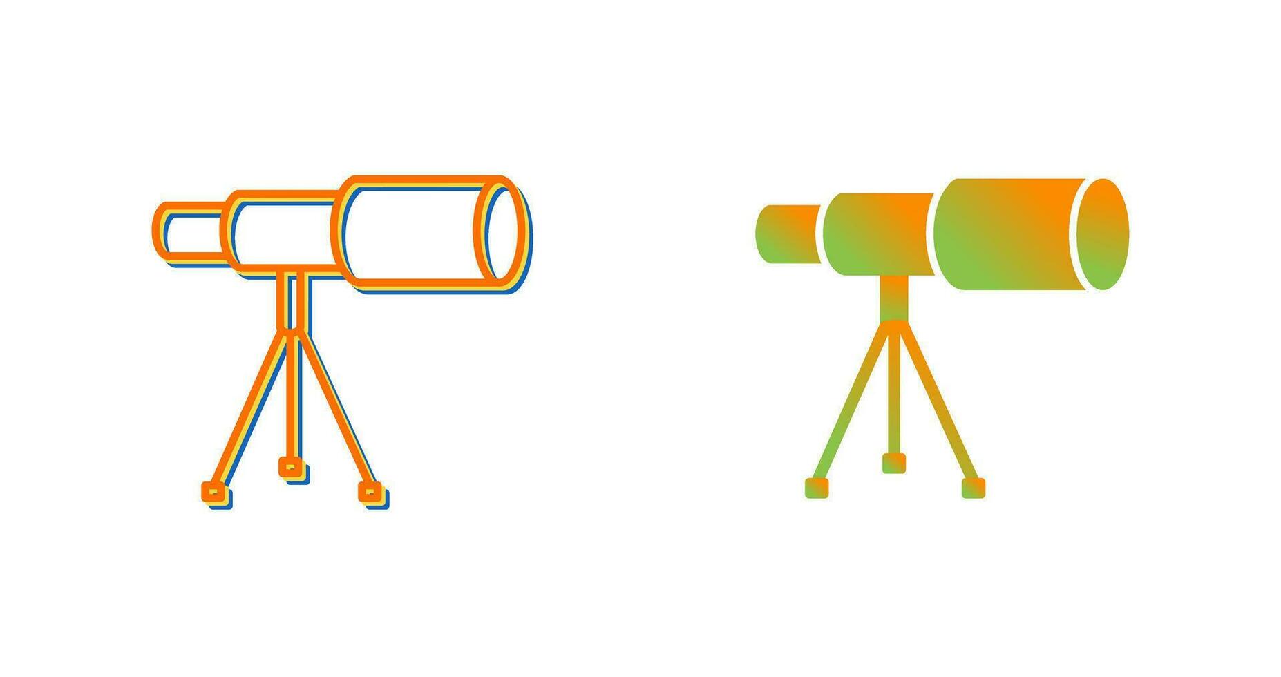 Telescope on Stand Vector Icon