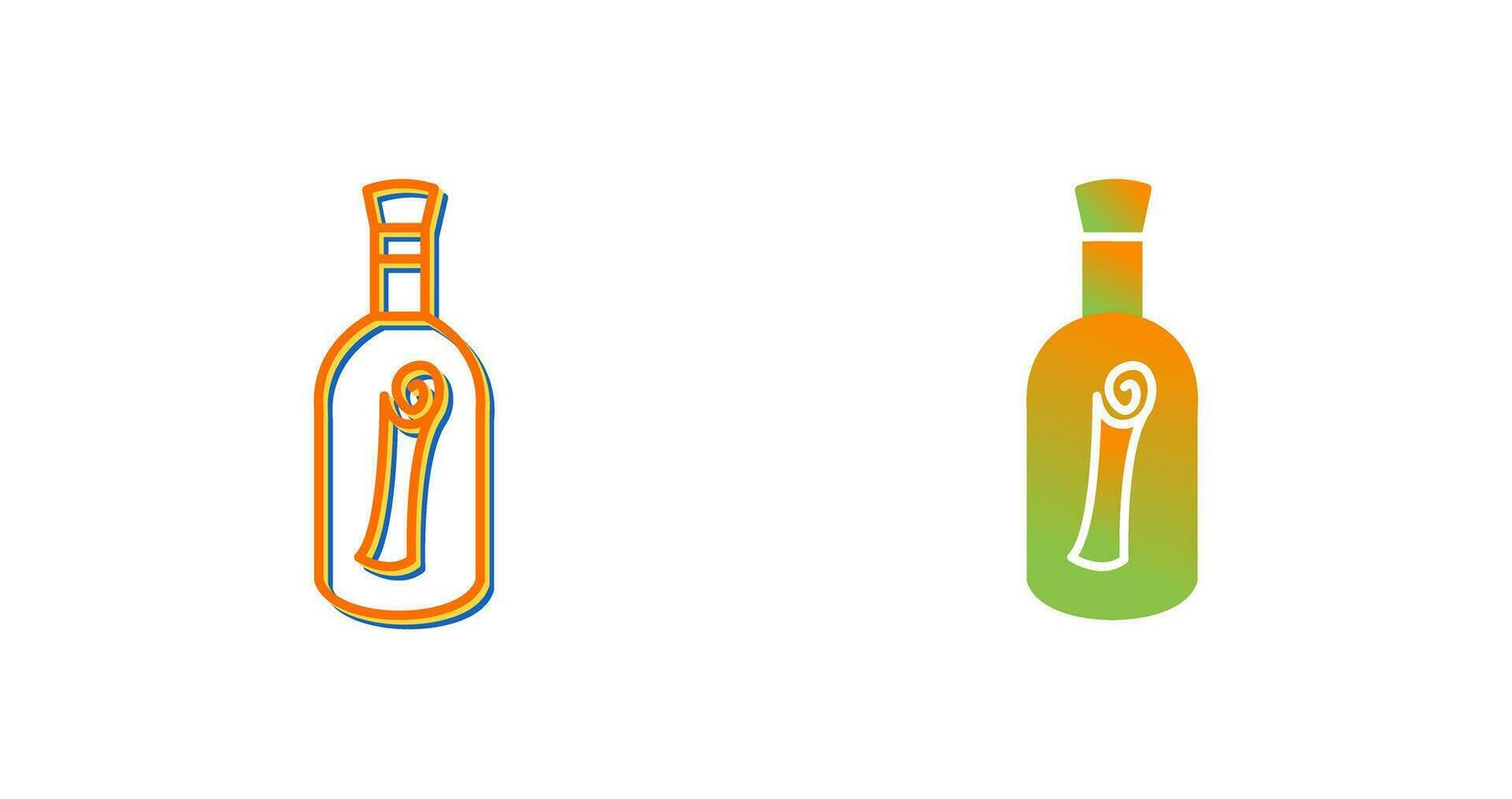 Scroll in Bottle Vector Icon