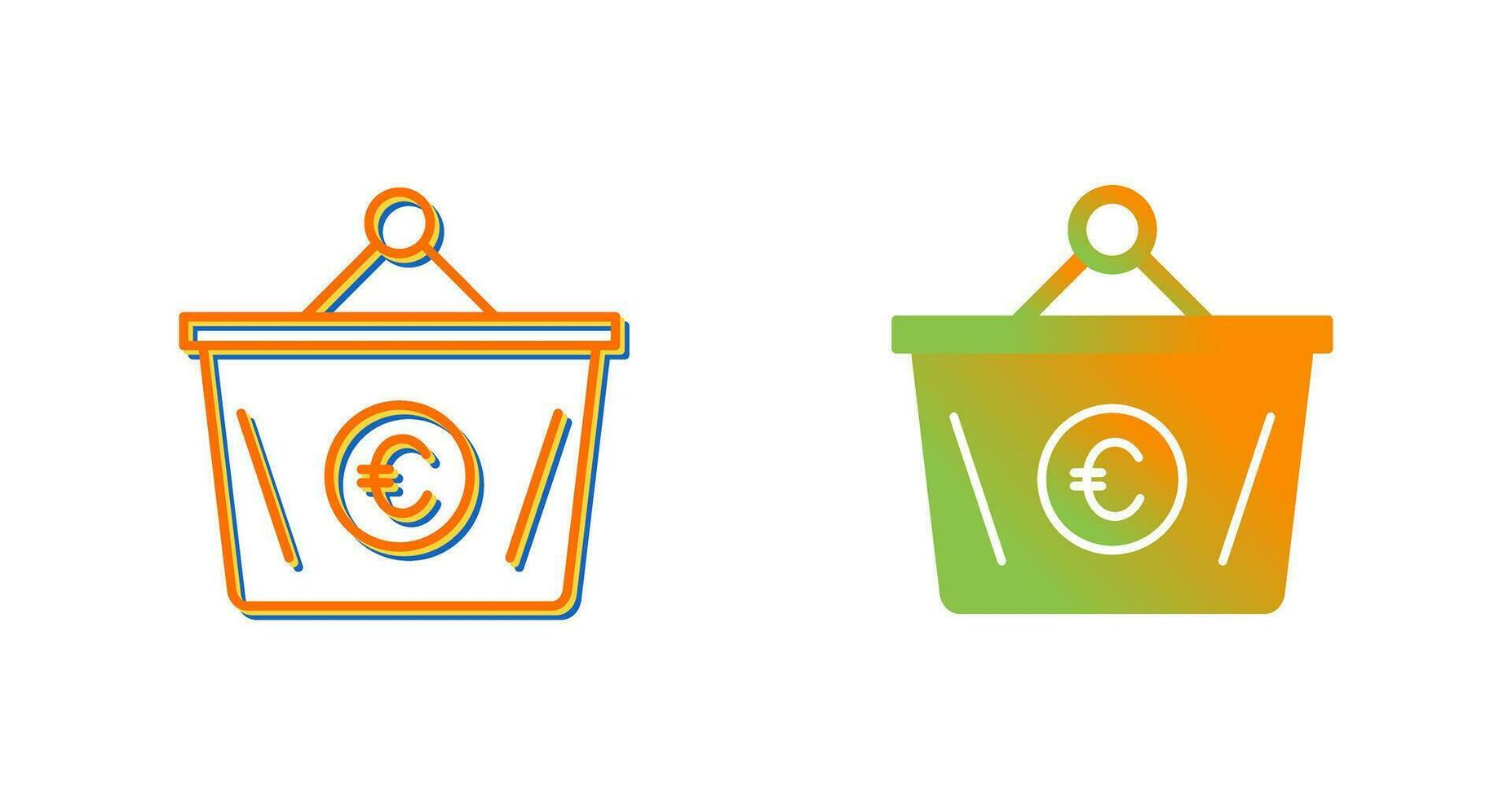 Euro Basket Vector Icon