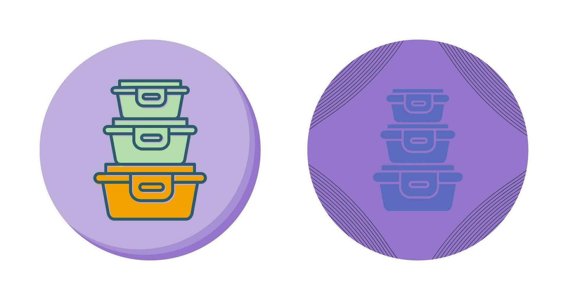 Plastic Food Container Vector Icon