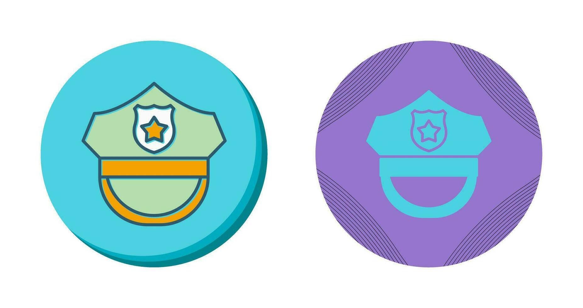 icono de vector de sombrero de policía