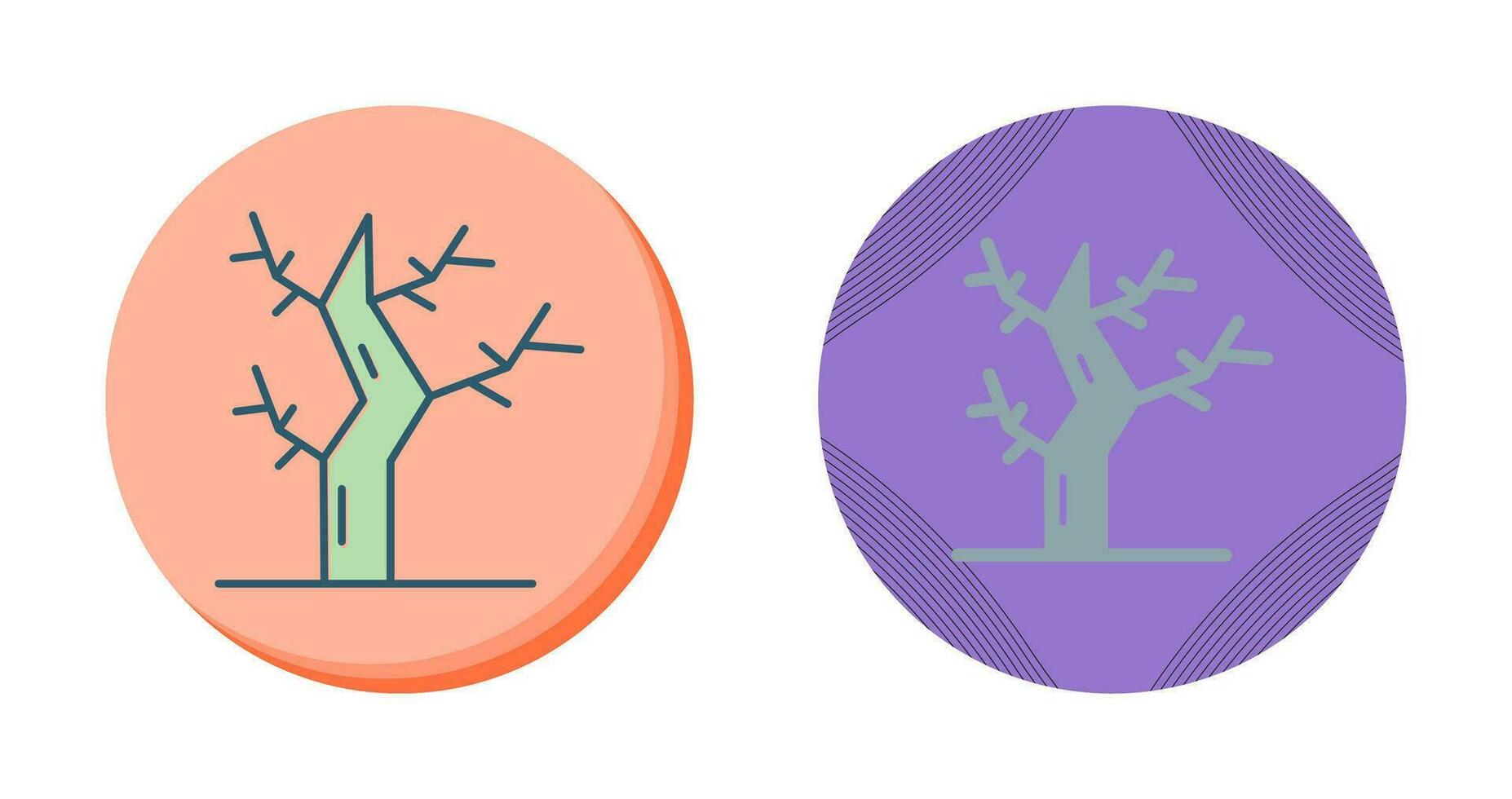 icono de vector de árbol seco