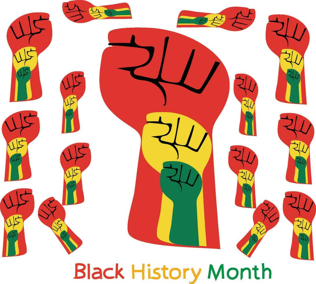 black history month 1 october until 31 october vector