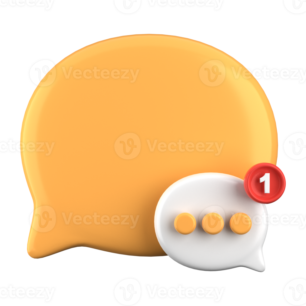 3d rendering of speech bubble icons, 3D Chat icon set. Set of 3d speak bubble. Chatting box, message box. Chat icon set. Balloon 3d style. png