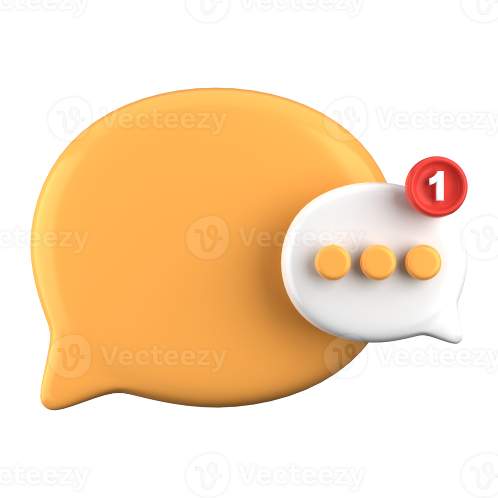 3d rendering of speech bubble icons, 3D Chat icon set. Set of 3d speak bubble. Chatting box, message box. Chat icon set. Balloon 3d style. png