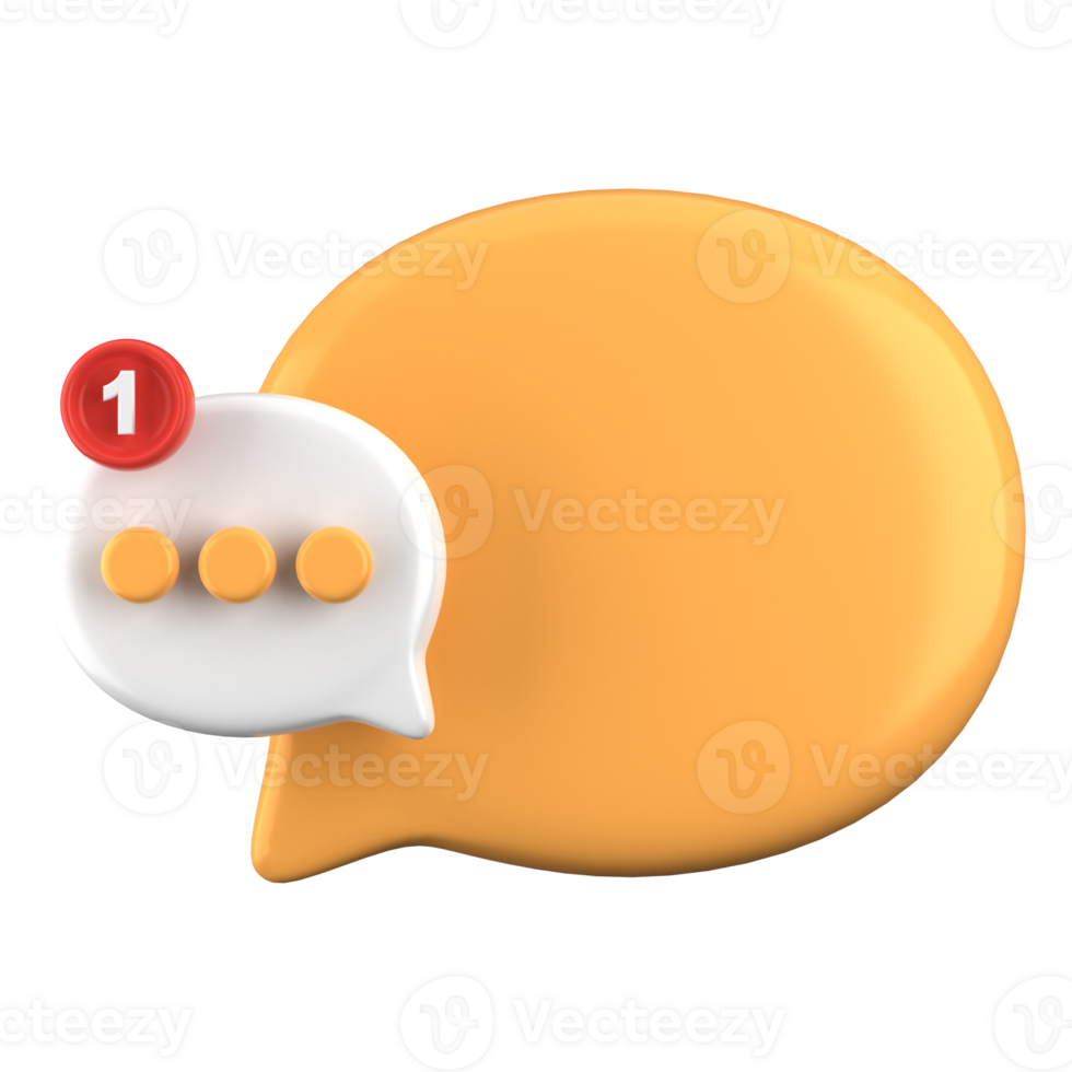 3d rendering of speech bubble icons, 3D Chat icon set. Set of 3d speak bubble. Chatting box, message box. Chat icon set. Balloon 3d style. png