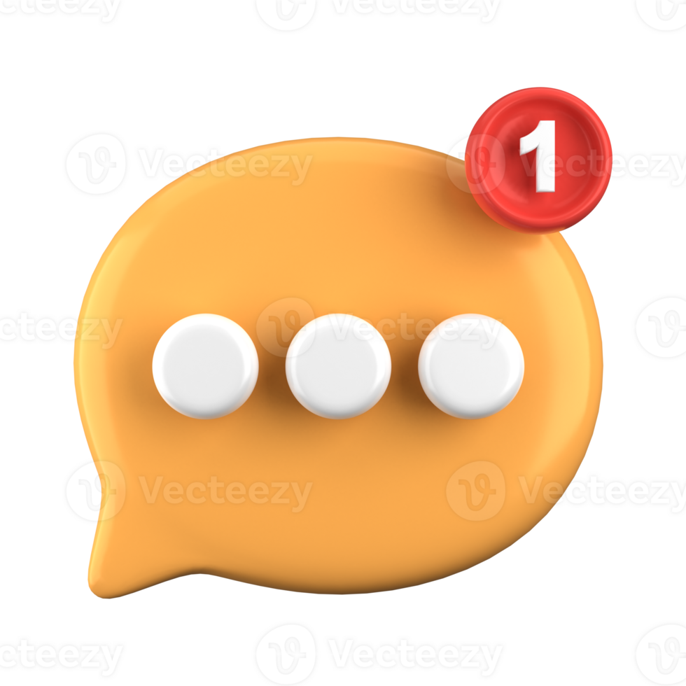 3d rendering of speech bubble icons, 3D Chat icon set. Set of 3d speak bubble. Chatting box, message box. Chat icon set. Balloon 3d style. png