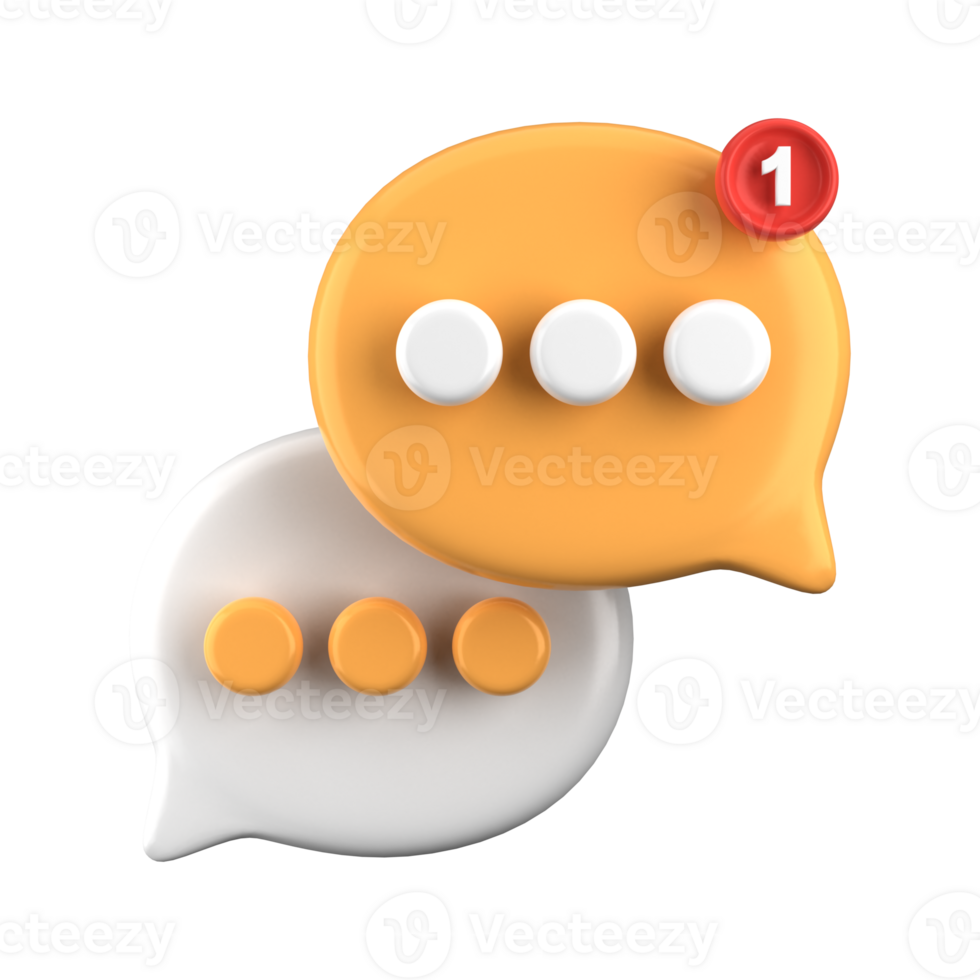 3d rendering of speech bubble icons, 3D Chat icon set. Set of 3d speak bubble. Chatting box, message box. Chat icon set. Balloon 3d style. png