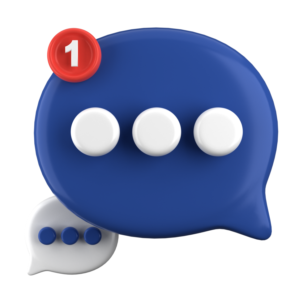 3d rendering of speech bubble icons, 3D Chat icon set. Set of 3d speak bubble. Chatting box, message box. Chat icon set. Balloon 3d style. png