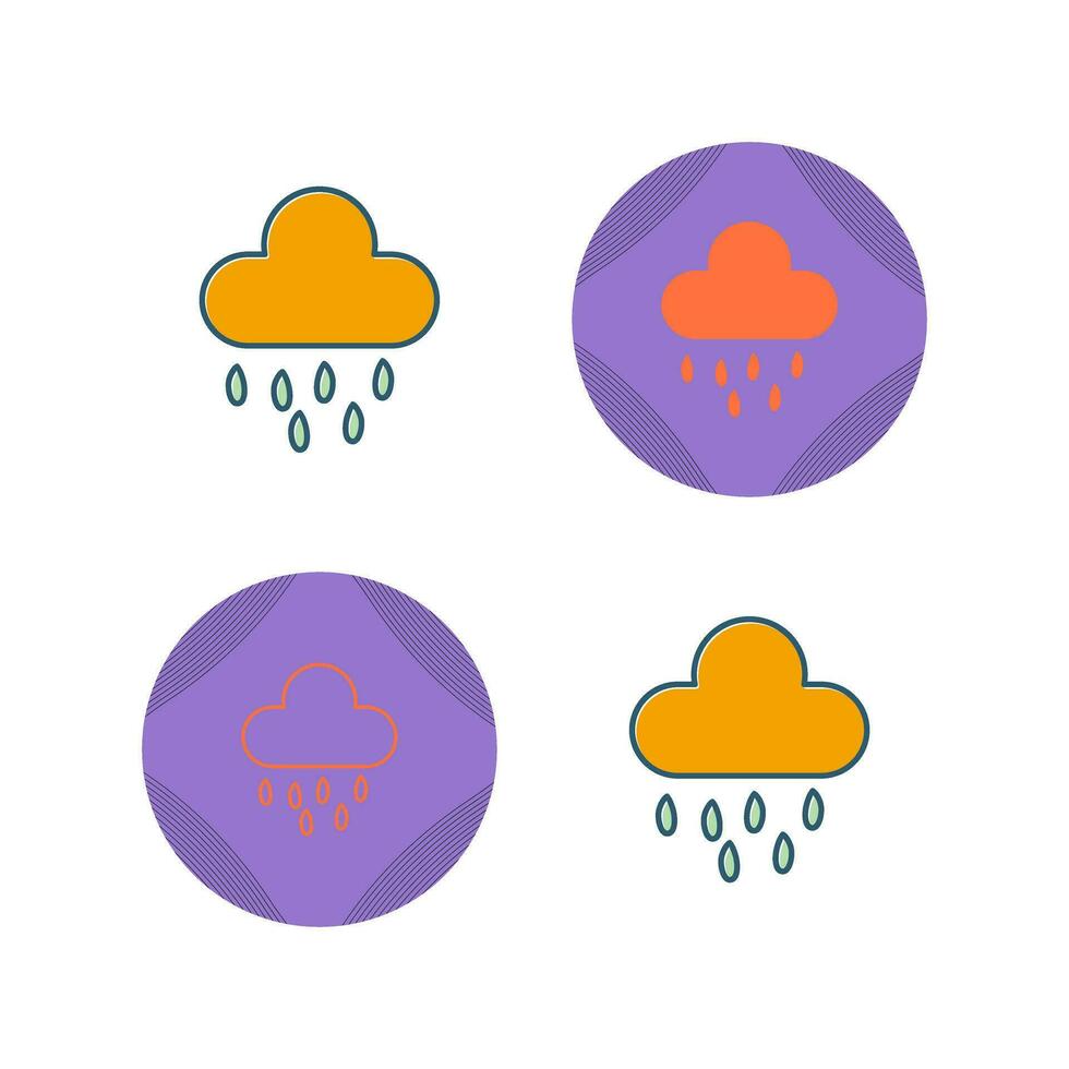 icono de vector de nube de lluvia