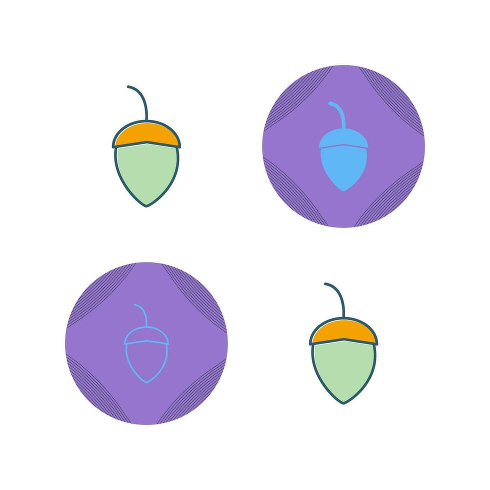 Single Acorn Vector Icon