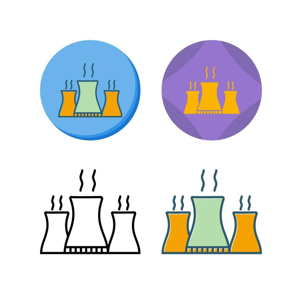 Nuclear Plant Vector Icon