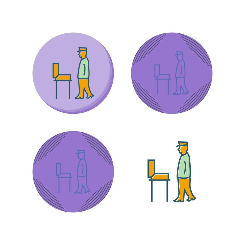 Guard Checking Briefcase Vector Icon