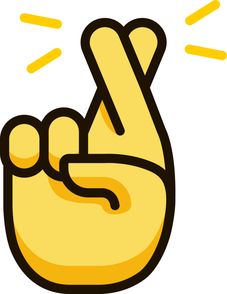 crossed fingers icon emoji sticker 28727568 PNG