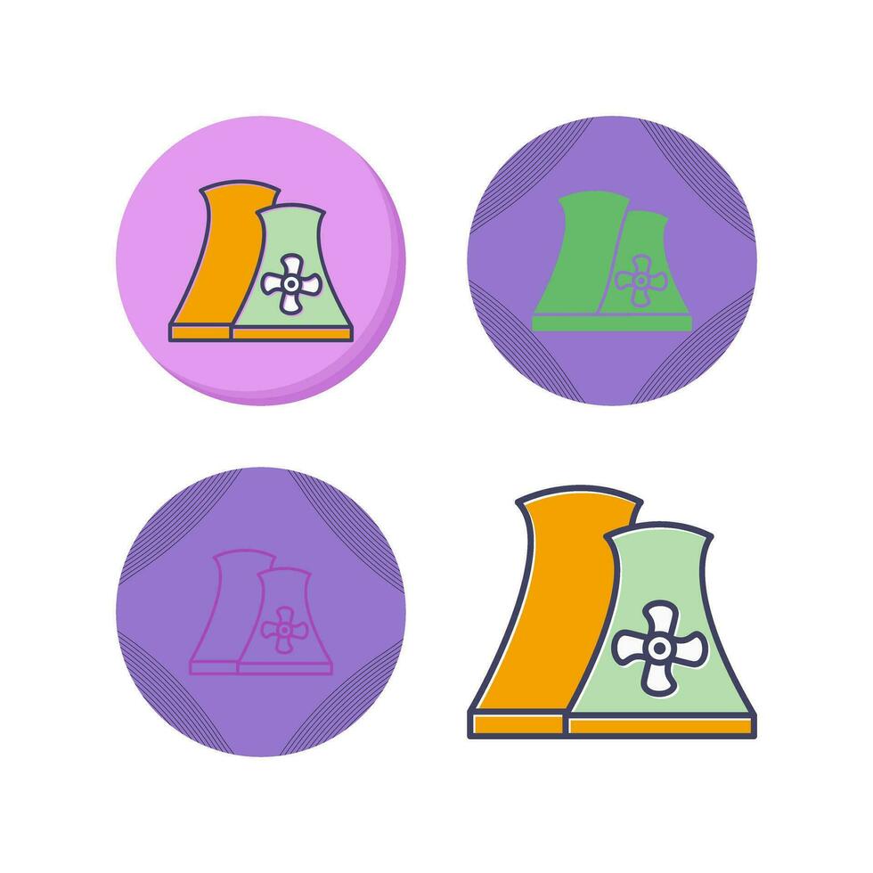 Nuclear Plant Vector Icon