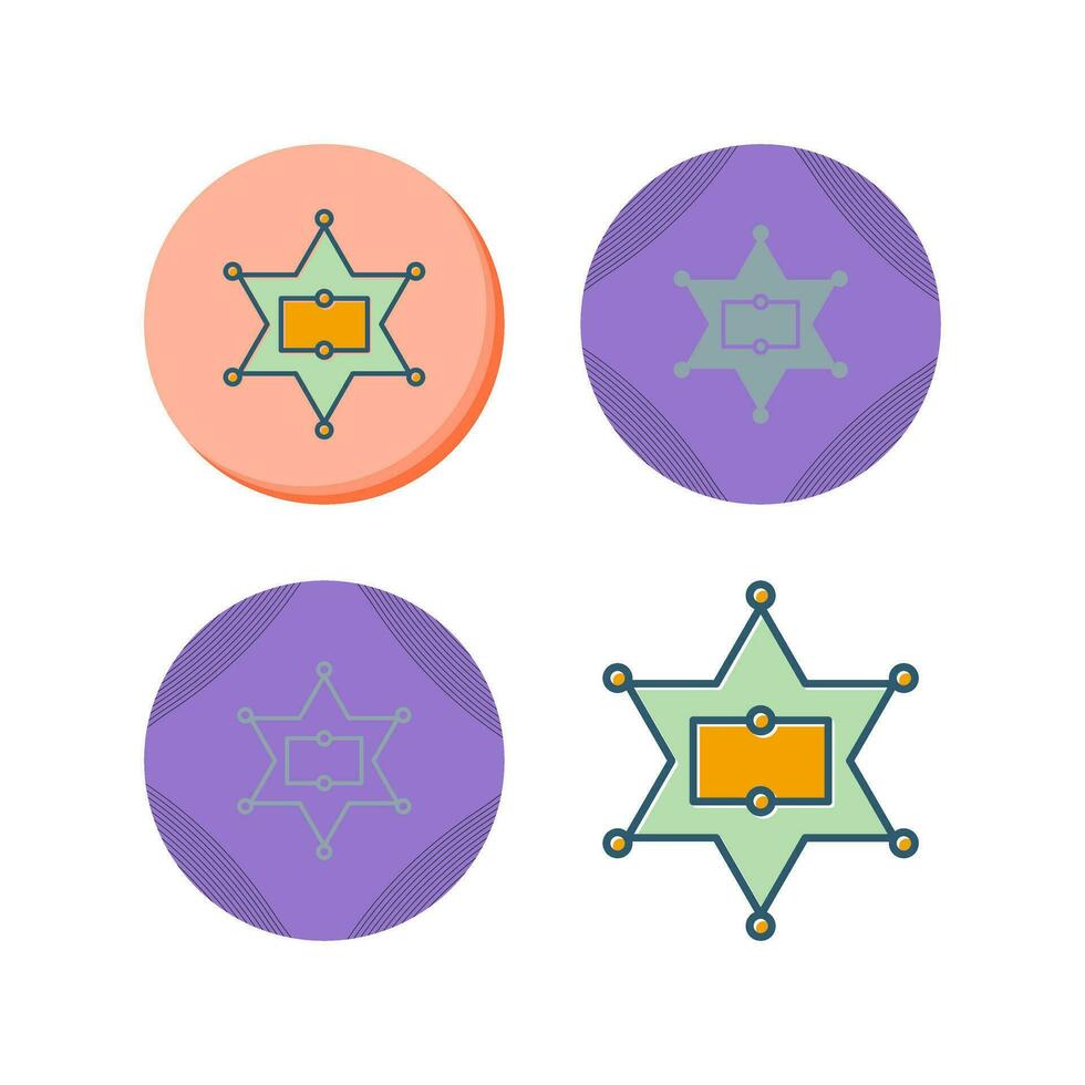 Sherrif Badge Vector Icon