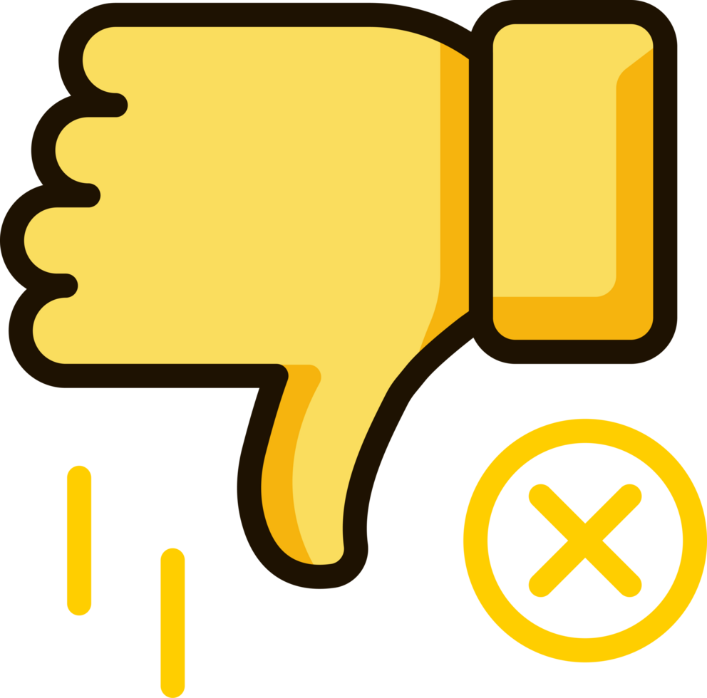 thumbs down icon emoji sticker png