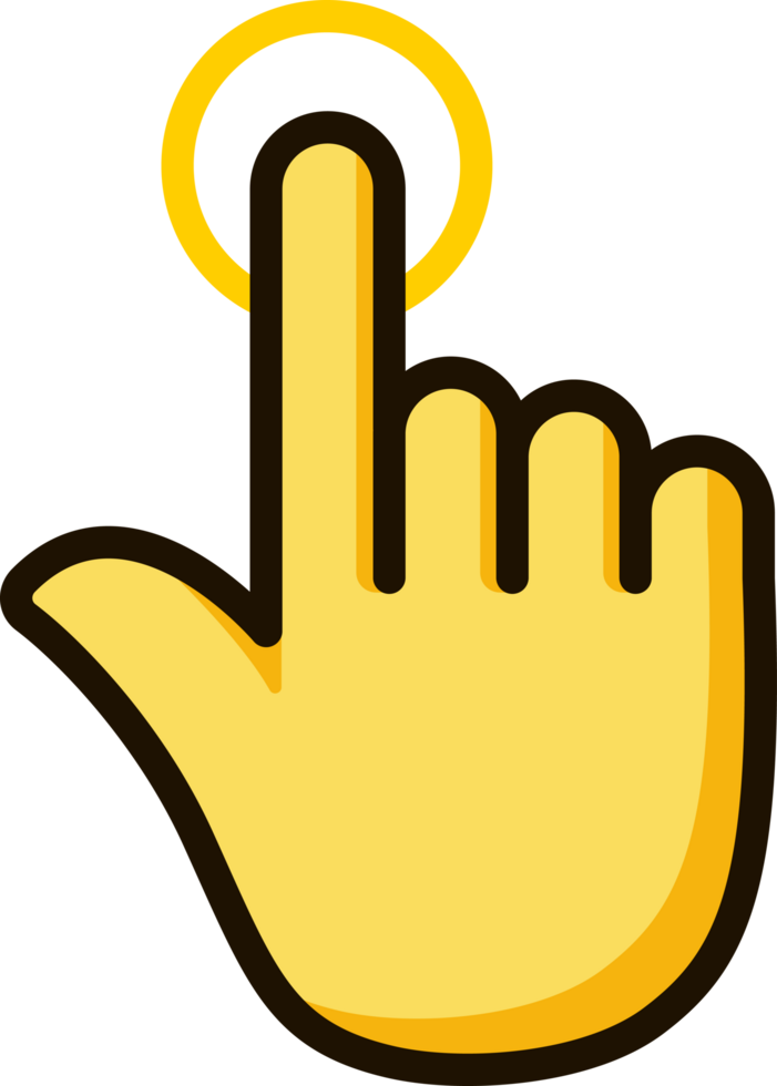 klicken Finger Symbol Emoji Aufkleber 28727876 PNG