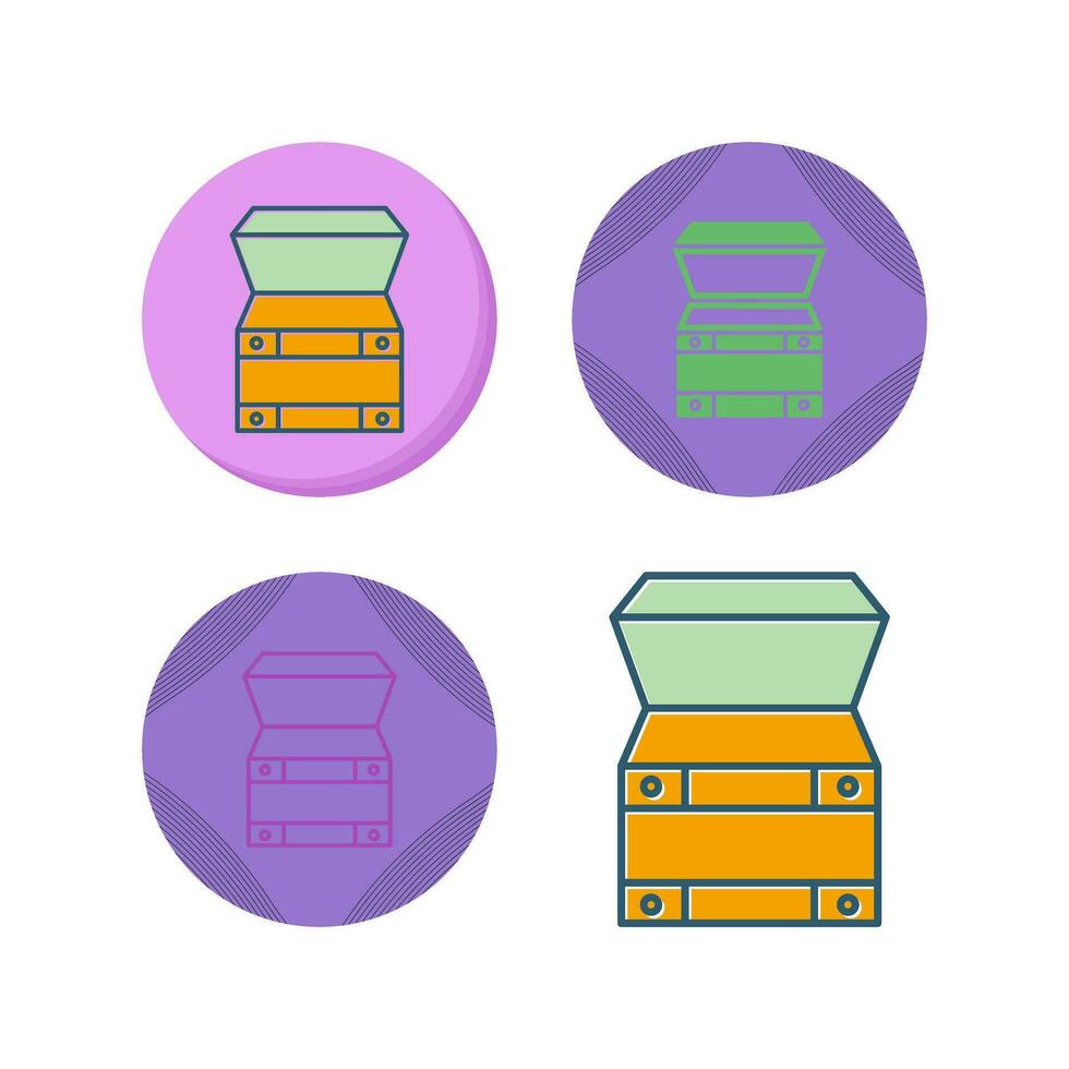Open Treasure Box Vector Icon
