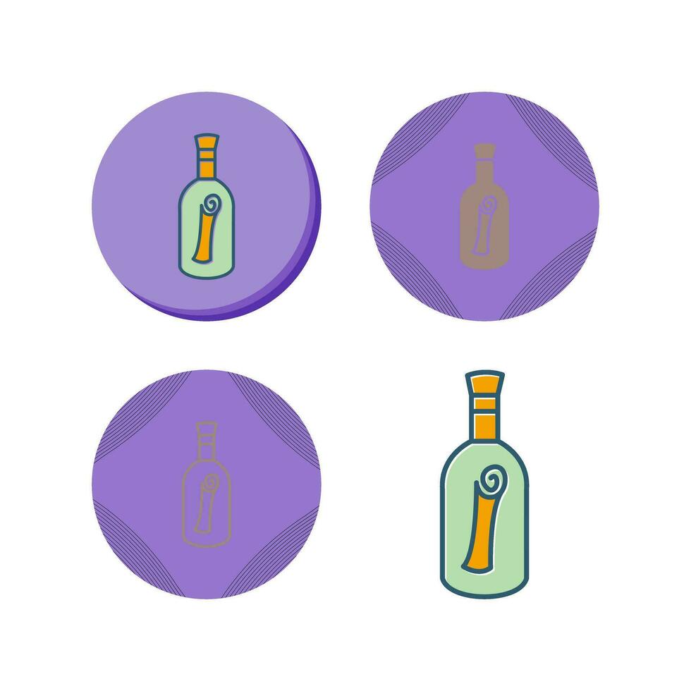 Scroll in Bottle Vector Icon